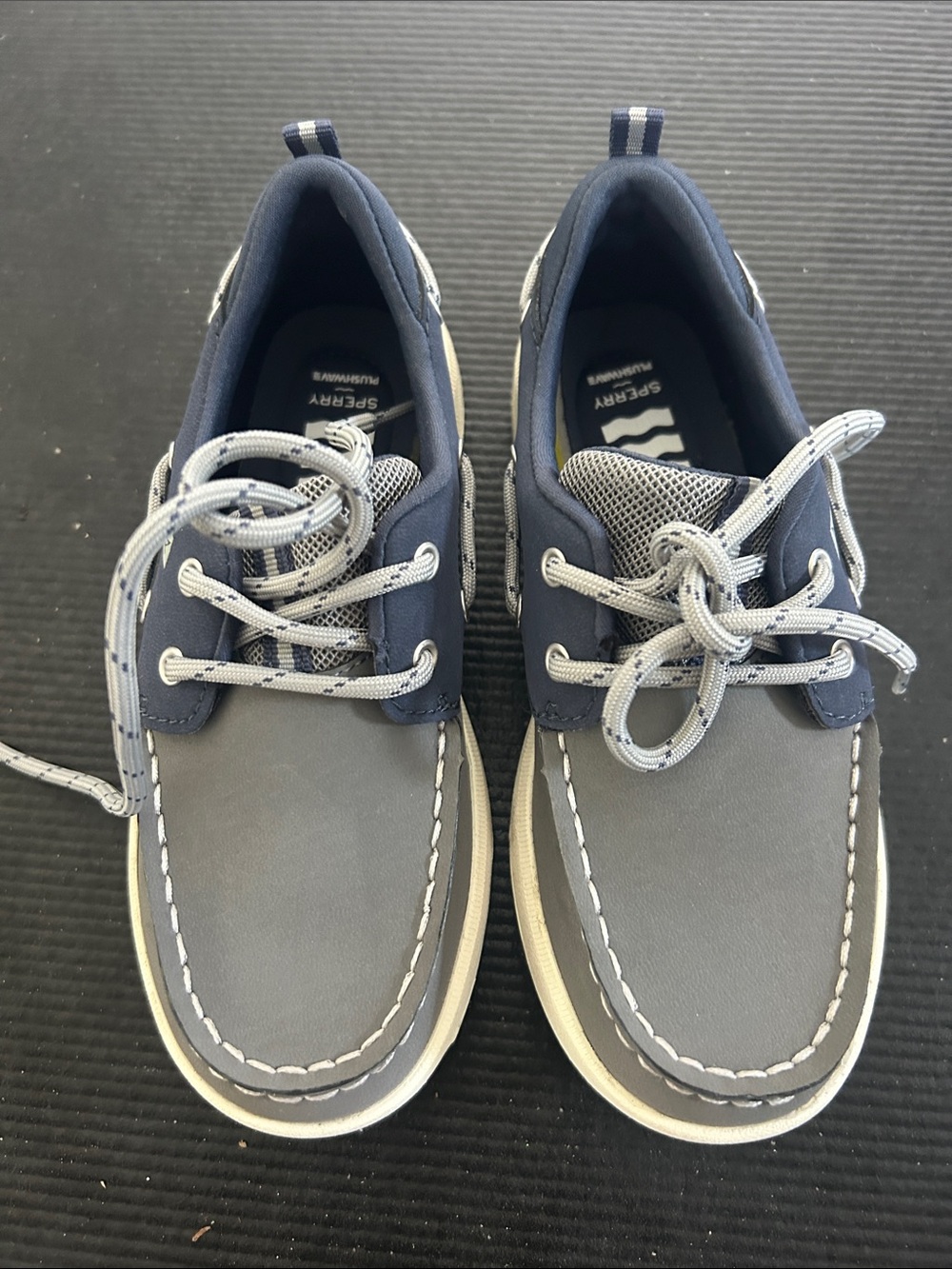 Sperry Kids Navy and Gray Lace-Up Boat Sneakers